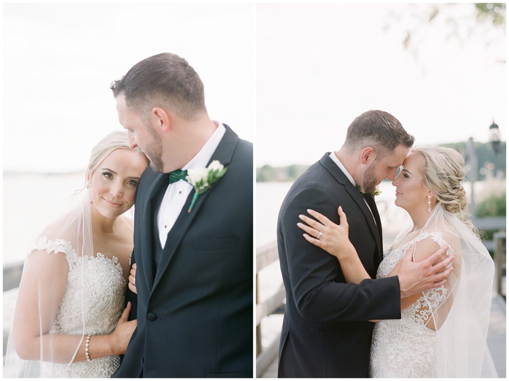 bride and groom holding each other